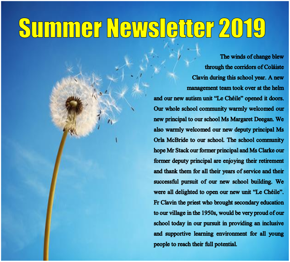 Summer 2019 Newsletter